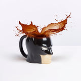 Batman Mug With Coffee Splashes On White Background