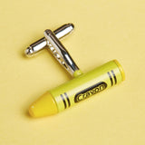 Yellow Crayon Cufflinks