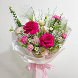 Hot pink roses bouquet