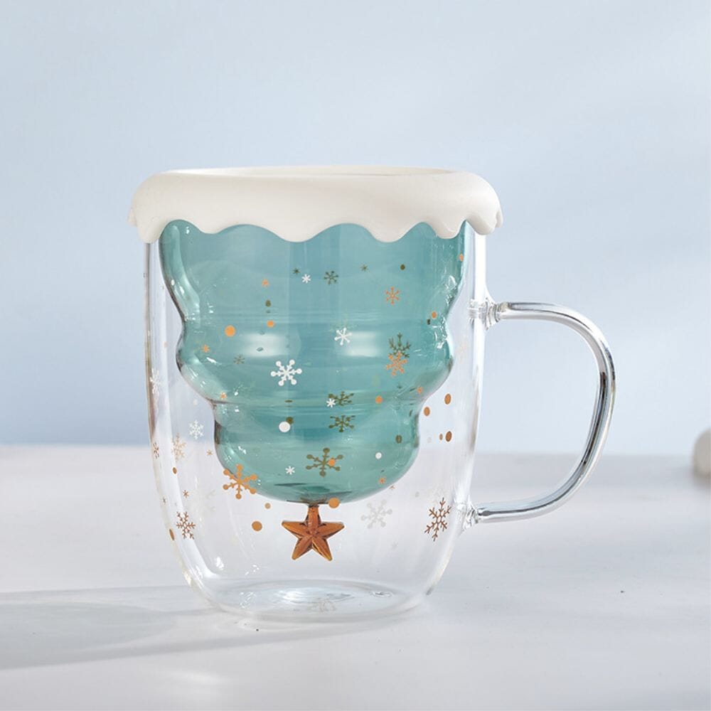 Green double layer Christmas cup