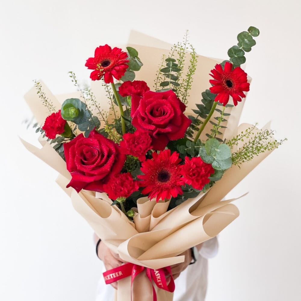 Red flowers bouquet