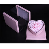 Pink Rose, Preserved Pink Rose Gift Box On A Black Background