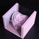 Pink Rose, Preserved Pink Rose Gift Box On A Black Background