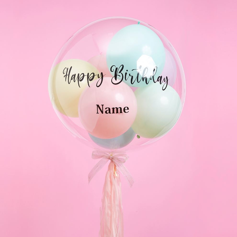 happy birthday pastel balloons