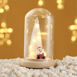 Christmas tree lamp in a glass dome