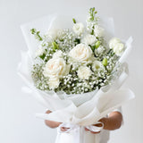 White roses bouquet